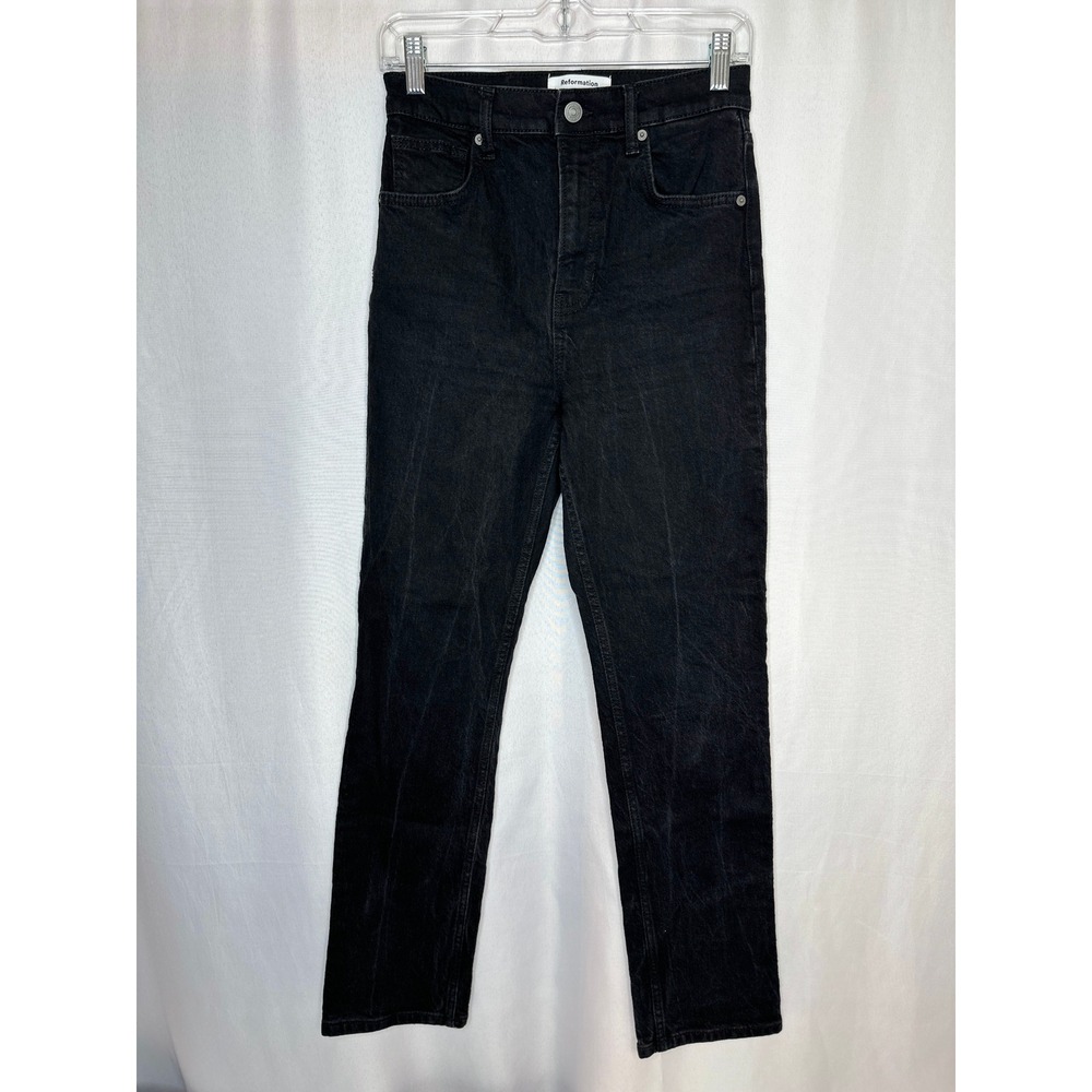 Reformation Women's Straight Leg Jeans Liza Size 28  Minimalist City Dark Fairy
